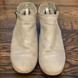 Old Navy girls silver Sparkle bootie boot shoe 2